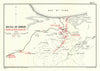 Battle of Romani 3 Aug 1916—position at dusk—Sinai WW1—Becke folding map 1928