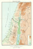 Palestine—relief map, Beirut & Damascus to Beersheba—Becke folding map 1930