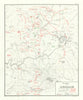 Capture of Jerusalem Dec 1917—Allenby’s advance—WW1 Becke folding map 1930