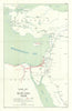 Railway map of the Near East 1914–1919—Hejaz Railway—WW1 Becke folding map 1930