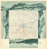Cortina d’Ampezzo—Ski resort proto-piste/trail map—mountain panoramas—RACI 1939