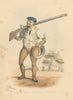 Andries Africander, expedition wagon driver—portrait lithograph—WC Harris 1844