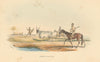 Driving an eland antelope—South African big game hunting—lithograph—Harris 1844