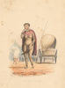 San woman—The Pretty Bush-girl—South African portrait lithograph—WC Harris 1844