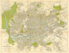 Bacon’s Plan of Bristol—Clifton, harbour & Temple Meads folding city map c1928