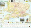 Hugh Johnson’s Map of the English Vineyards inc Nyetimber & Breaky Bottom 1989