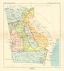 Georgia—Native American land cessions—Creek (Muscogee)—Cherokee—Royce 1899 map