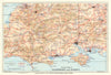 TOURING MAP OF HAMPSHIRE & DORSET. Wiltshire Somerset. WARD LOCK 1935 old