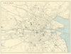 DUBLIN vintage town/city plan. Ireland. WARD LOCK 1938 old vintage map chart