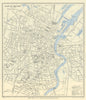 BELFAST vintage town/city plan. Ireland. WARD LOCK 1938 old vintage map chart