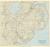 BELFAST environs & MOURNE MOUNTAINS. Ireland. WARD LOCK 1938 old vintage map