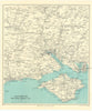 SOUTHAMPTON ENVIRONS Isle of Wight New Forest Bournemouth Winchester 1952 map