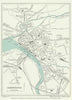 BARNSTAPLE vintage town/city plan. Devon. WARD LOCK 1950 old vintage map chart