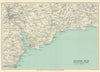 EAST DEVON COAST. Teignmouth Exmouth Exeter Sidmouth Budleigh Salterton 1926 map