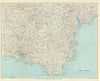 SOUTH DEVON. Dartmoor South Hams Torquay Tamar Valley Plymouth Exeter 1920 map