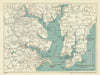 FALMOUTH environs. Carrick Roads Penryn St Mawes. Cornwall. WARD LOCK 1919 map