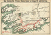 PRINCE OF WALES' ROUTE. Glengarriff Killarney Cork. Ireland. WARD LOCK 1900 map
