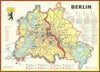 JRO-Sonderkarte Berlin—divided city map, Berlin Wall & Checkpoint Charlie 1961