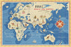 BOAC World Air Routes—Eastern & Western Hemisphere airline map—E.O. Seymour 1949