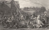 SOCIETY. Raising the May-Pole c1870 old antique vintage print picture
