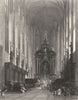 BELGIUM. Church of St Paul, Antwerp-Roberts c1870 old antique print picture