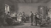 TOWNS. The Village school c1870 old antique vintage print picture