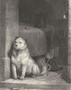DOGS. Low life-Landseer c1870 old antique vintage print picture
