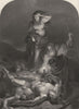 PORTRAITS. Finding the body of Harold c1870 antique vintage print picture