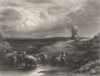 LANDSCAPES. The Windmill c1870 old antique vintage print picture