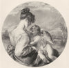 ROMANCE. The dangerous Playmate c1870 old antique vintage print picture