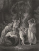 ROMANCE. Cupid Bound c1870 old antique vintage print picture