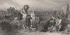 FRANCE. Vintage, S of c1870 old antique print picture