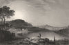 ITALY. Lake Avernus c1870 old antique vintage print picture