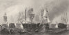 SPAIN. The battle of Trafalgar c1870 old antique vintage print picture