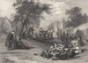 LANDSCAPES. A summer holiday c1870 old antique vintage print picture