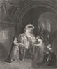 NUDES. Lady Godiva c1870 old antique vintage print picture