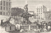 ROME. Fountain of the Triton 1872 old antique vintage print picture