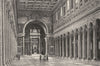 ROME. St Paul extra Muros 1872 old antique vintage print picture