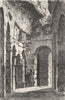ROME. A Corridor of the Colloseum 1872 old antique vintage print picture