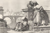PORTRAITS. Women of Roman Campagna 1872 old antique vintage print picture