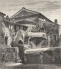 ROME. Behind San Crispino 1872 old antique vintage print picture