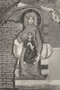 ROME. Byzantine Madonna. Fresco of 9th Century 1872 old antique print picture