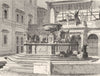 ROME. Piazza Sta Maria in Trastevere 1872 old antique vintage print picture
