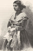 ROME. Young Woman of the Trastevere 1872 old antique vintage print picture