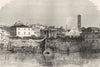 ROME. Tiber, Cloaca Maxima 1872 old antique vintage print picture