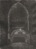 ROME. Altar, Tomb, Chapel-St Agnes cemetery catacomb 1872 old antique print