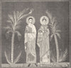 ROME. St Caecilia, 9th Century Mosaic, Valerianus  1872 old antique print