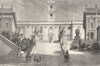 ROME. Senatorial Palace, Capitol; Dioscuri 1872 old antique print picture