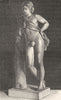 ROME. Faun after Praxiteles 1872 old antique vintage print picture
