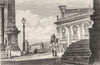ROME. Piazza of Capitol. Gallery Antiques 1872 old print picture